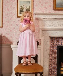 Seraphina THE LITTLE SCALLOP NECK DRESS | Rose Pink Chambray WHAT'S HOT