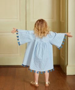 Seraphina WHAT'S HOT THE LITTLE TASSEL KAFTAN | Blue & White Stripe Seersucker 11 Seraphina WHAT'S HOT THE LITTLE TASSEL KAFTAN | Blue & White Stripe Seersucker