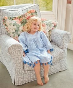 Seraphina WHAT'S HOT THE LITTLE TASSEL KAFTAN | Blue & White Stripe Seersucker 12 Seraphina WHAT'S HOT THE LITTLE TASSEL KAFTAN | Blue & White Stripe Seersucker