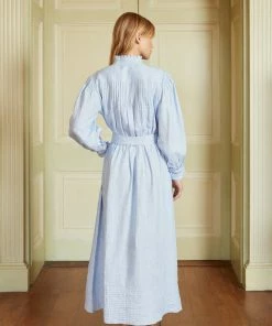 Seraphina WHAT'S HOT THE LADDER LACE DRESS | Sea Blue Chambray