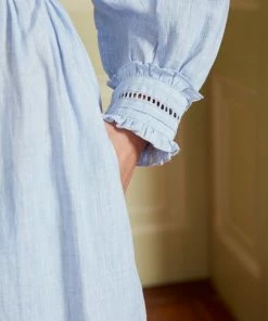 Seraphina WHAT'S HOT THE LADDER LACE DRESS | Sea Blue Chambray