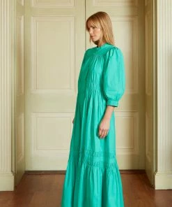 Seraphina WHAT'S HOT THE RUCHE MIDI DRESS | Emerald