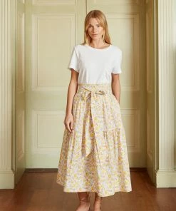 Seraphina THE TIE WAIST SKIRT | Sunshine Florals WHAT'S HOT
