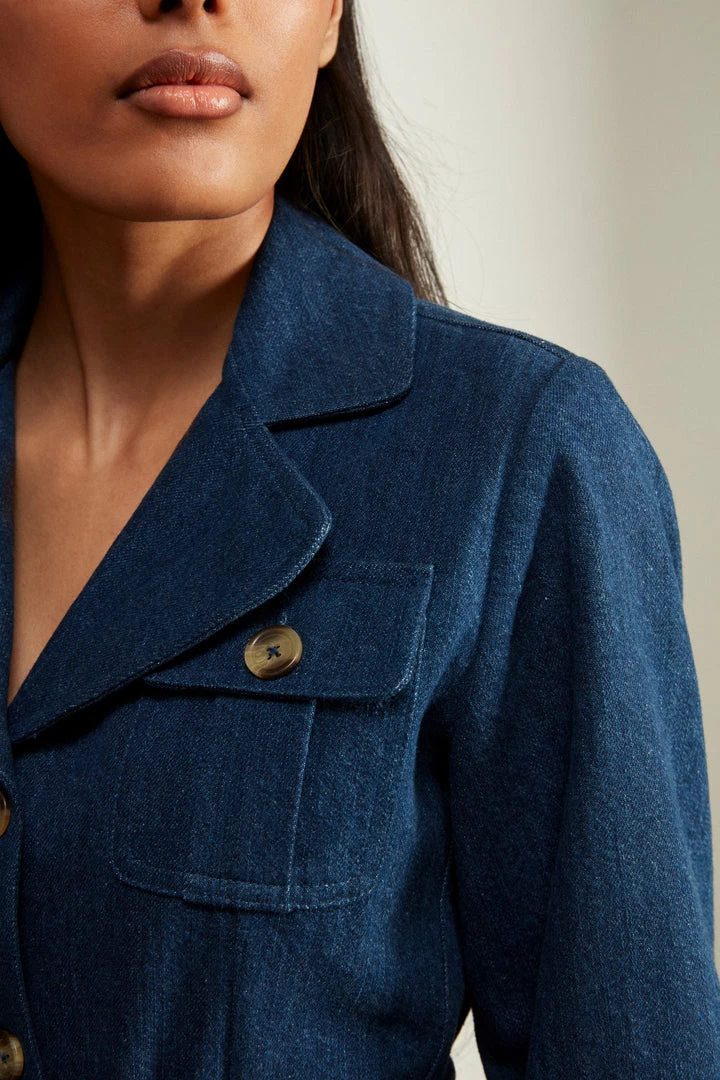 Seraphina DENIM PATCH POCKET JACKET | 7 Seraphina DENIM PATCH POCKET JACKET |