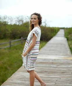 The Coast Brand Kapalua Dress - Bubblegum/Burnt Red/Neon Yellow/Navy/Purple