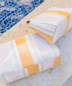 Neely & Chloe Ariel Okin X N&C Medium Coated Canvas Pouch Striped ACCESSORIES