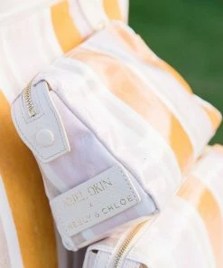 Neely & Chloe Ariel Okin X N&C Small Coated Canvas Pouch Striped ACCESSORIES 12 Neely & Chloe Ariel Okin X N&C Small Coated Canvas Pouch Striped ACCESSORIES