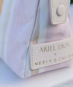 Neely & Chloe Ariel Okin X N&C Small Coated Canvas Pouch Striped ACCESSORIES 13 Neely & Chloe Ariel Okin X N&C Small Coated Canvas Pouch Striped ACCESSORIES