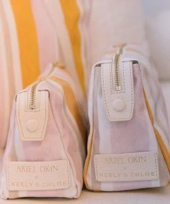 Neely & Chloe Ariel Okin X N&C Medium Coated Canvas Pouch Striped ACCESSORIES