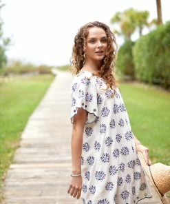 The Coast Brand Lahaina Dress - Light Purple/Navy/Blue