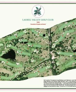Vintage Golf Course Maps Laurel Valley Father's Day