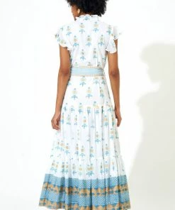 OLIPHANT Ruffle Collar Button Maxi