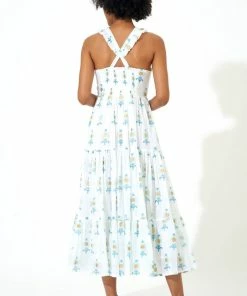 OLIPHANT Ruffle Cross Back Midi