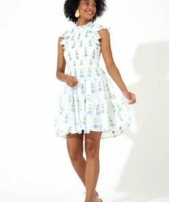 OLIPHANT Smocked Flirty Short Dress