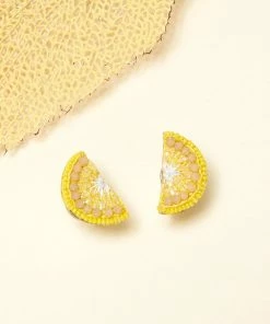 Mignonne Gavigan Lemon Stud Earrings Yellow