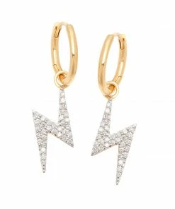 Sophie Lis Lightning Bolt Hoops ACCESSORIES