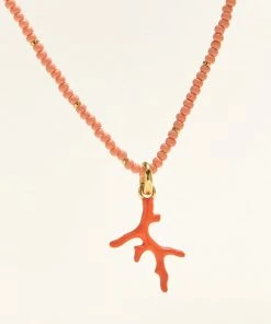 Mignonne Gavigan Lisette Coral Beaded Necklace Coral