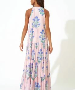 OLIPHANT Long Tiered Tassel Dress- Jaipur Peach 5 OLIPHANT Long Tiered Tassel Dress- Jaipur Peach