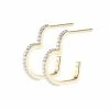 Sophie Lis Love Heart Diamond Hoops ACCESSORIES