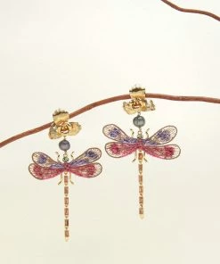 Mignonne Gavigan Lux Dragonfly Earrings Pink WHAT'S HOT