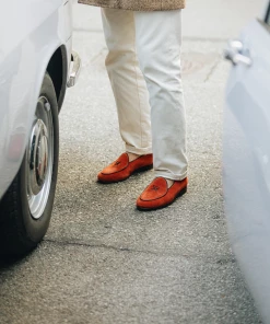 Del Toro Men's Rust Suede Milano Loafer WHAT'S HOT