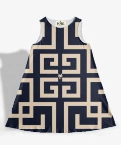 MME.Mink Mme. Mink BUCKHEAD SCARF DRESS - NAVY