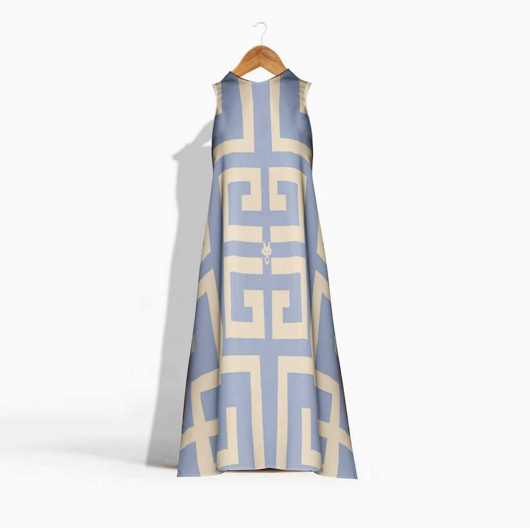 MME.Mink MME. Garden Dress' In Greek Key Rose Pink Mme. Mink 6 MME.Mink MME. Garden Dress' In Greek Key Rose Pink Mme. Mink