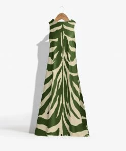 MME.Mink MME. 'ZEBRA' Garden Dress - ENVY GREEN