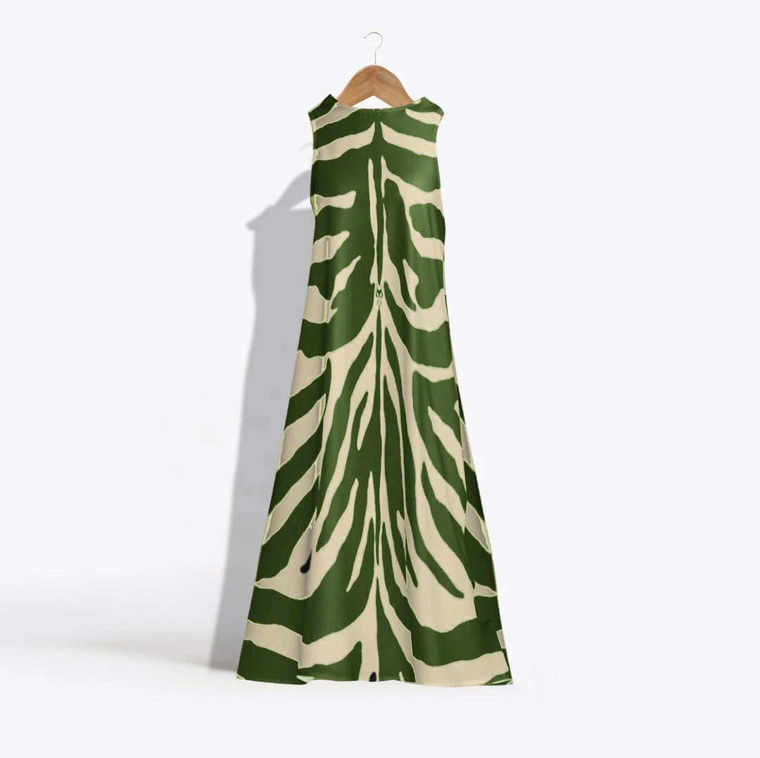 MME.Mink MME. 'ZEBRA' Garden Dress - ENVY GREEN 3 MME.Mink MME. 'ZEBRA' Garden Dress - ENVY GREEN