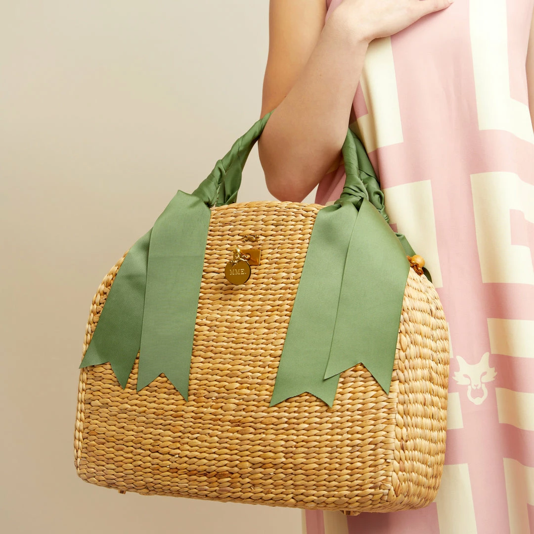 MME.Mink Mme. Mink THE PICNIQUE No. 3 OVERNITER TOTE - MOSS 4 MME.Mink Mme. Mink THE PICNIQUE No. 3 OVERNITER TOTE - MOSS