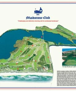 Vintage Golf Course Maps Maidstone