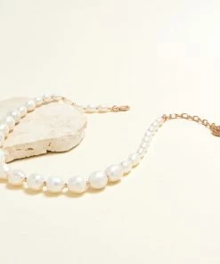 Mignonne Gavigan Maj Pearl Necklace Pink White WHAT'S HOT