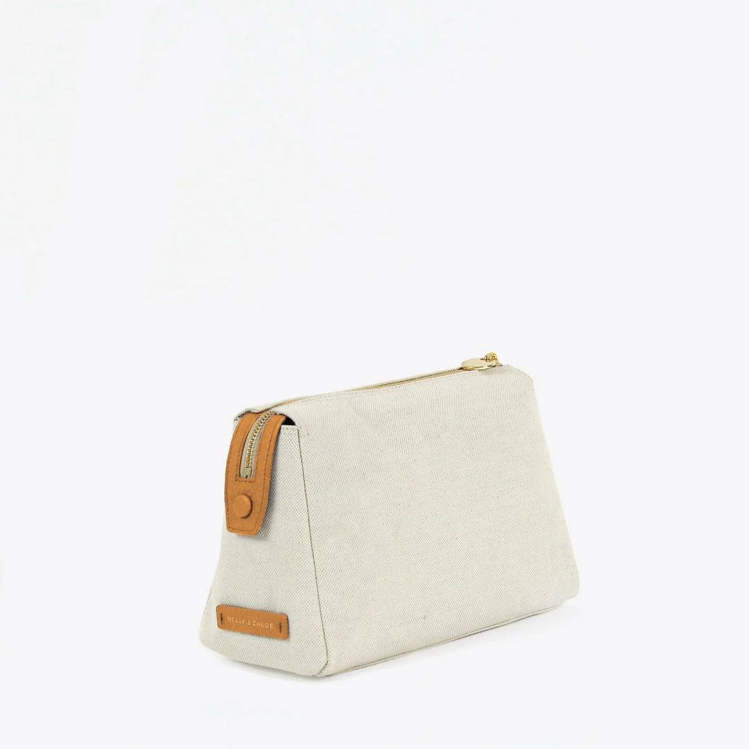 Neely & Chloe No. 31 The Medium Canvas Pouch Pebble 11 Neely & Chloe No. 31 The Medium Canvas Pouch Pebble