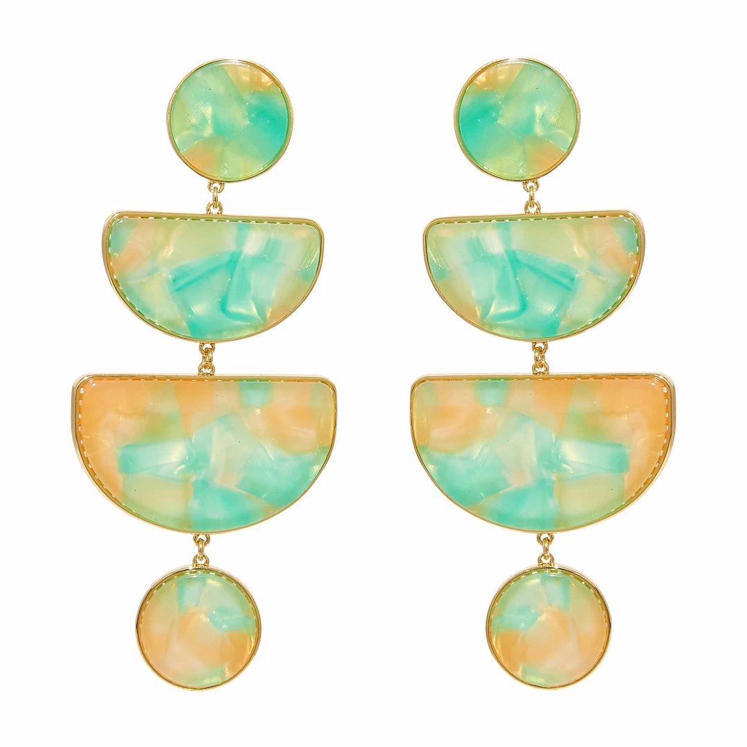 Mignonne Gavigan WHAT'S HOT Gabriella Drop Earrings Green Yellow 3 Mignonne Gavigan WHAT'S HOT Gabriella Drop Earrings Green Yellow