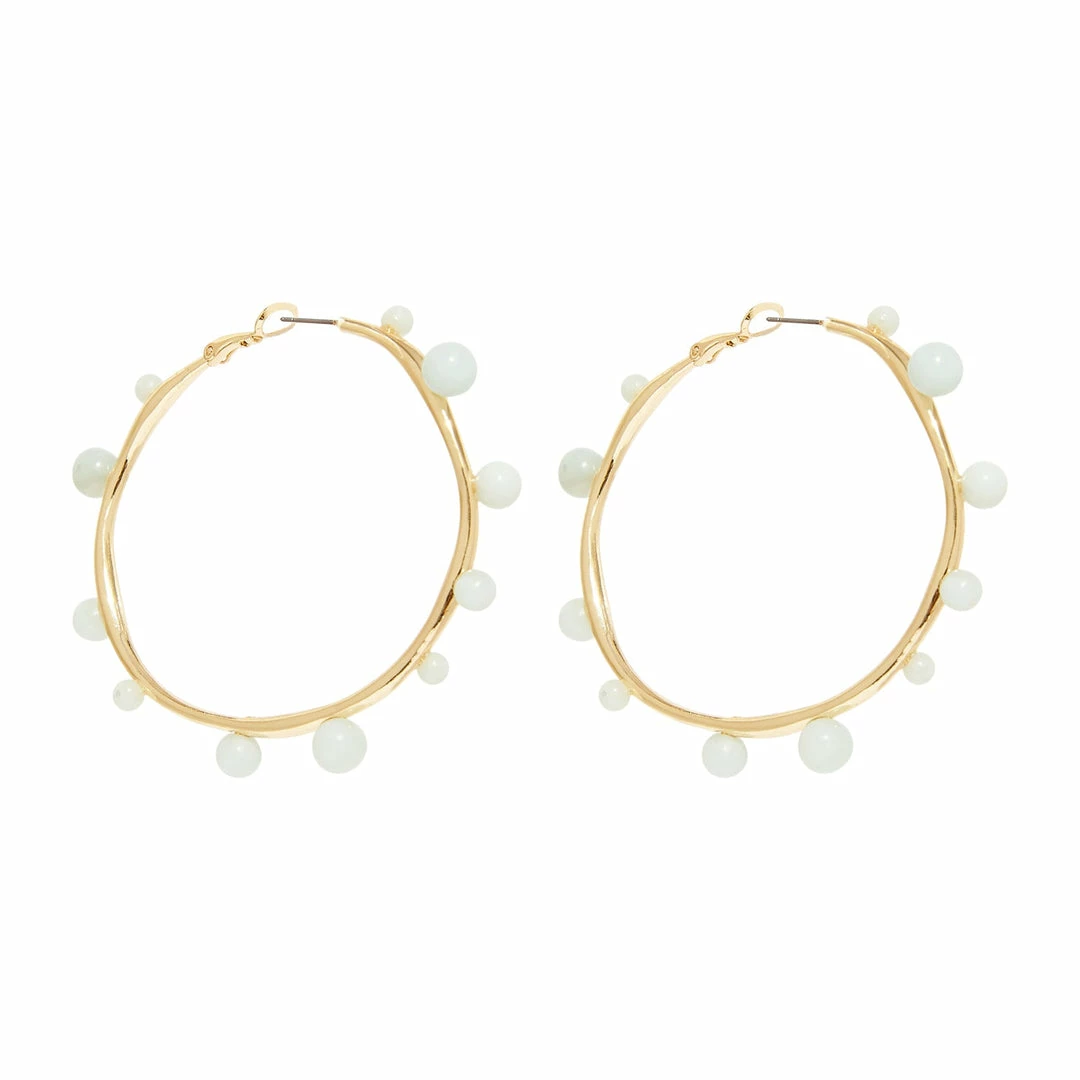 Mignonne Gavigan Isla Pearl Hoop Earrings Light Blue 3 Mignonne Gavigan Isla Pearl Hoop Earrings Light Blue