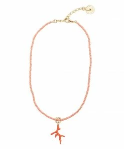 Mignonne Gavigan Lisette Coral Beaded Necklace Coral