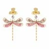Mignonne Gavigan Lux Dragonfly Earrings Pink WHAT'S HOT