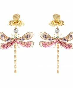 Mignonne Gavigan Lux Dragonfly Earrings Pink WHAT'S HOT