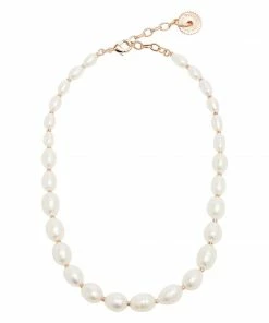 Mignonne Gavigan Maj Pearl Necklace Pink White WHAT'S HOT