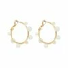 Mignonne Gavigan Mini Isla Pearl Hoop Earrings Light Blue WHAT'S HOT