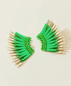 Mignonne Gavigan Mini Madeline Earrings Lime Gold
