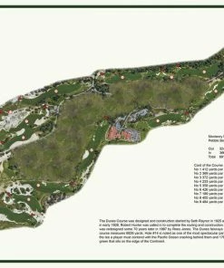 Vintage Golf Course Maps Monterey Dunes Country Club, The Dunes Course