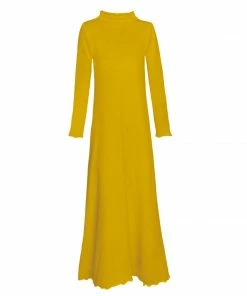 Casey Marks Lounge Dress In Mustard French Terry