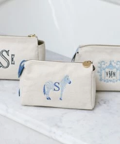 Neely & Chloe No. 31 The Medium Canvas Pouch Pebble 24 Neely & Chloe No. 31 The Medium Canvas Pouch Pebble