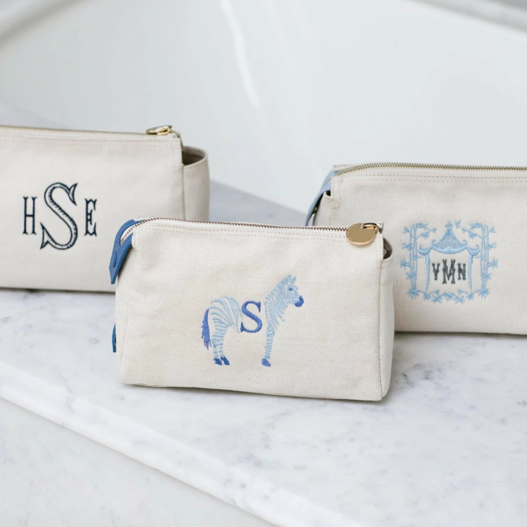 Neely & Chloe No. 31 The Medium Canvas Pouch Pebble 10 Neely & Chloe No. 31 The Medium Canvas Pouch Pebble