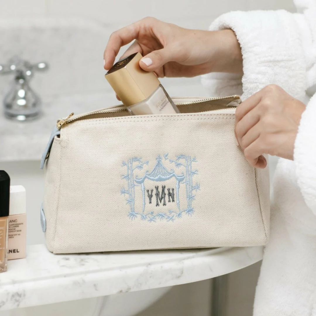 Neely & Chloe No. 30 The Small Canvas Pouch Pebble 6 Neely & Chloe No. 30 The Small Canvas Pouch Pebble