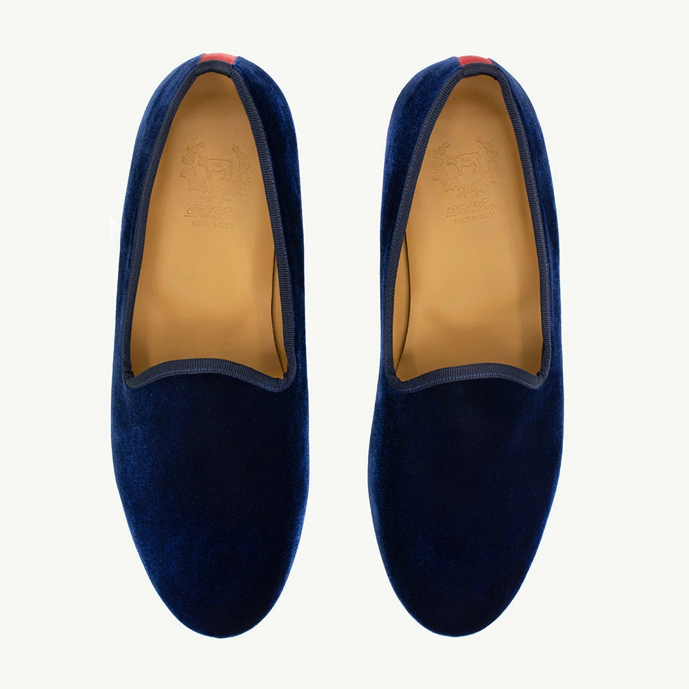 Del Toro WHAT'S HOT Men's Navy Velvet Slipper II 7 Del Toro WHAT'S HOT Men's Navy Velvet Slipper II