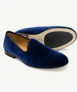 Del Toro WHAT'S HOT Men's Navy Velvet Slipper II 12 Del Toro WHAT'S HOT Men's Navy Velvet Slipper II