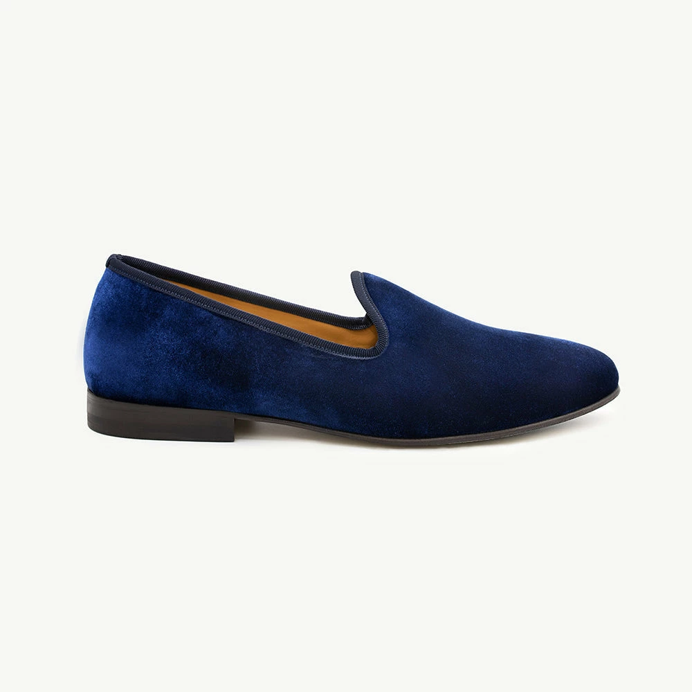 Del Toro WHAT'S HOT Men's Navy Velvet Slipper II 3 Del Toro WHAT'S HOT Men's Navy Velvet Slipper II