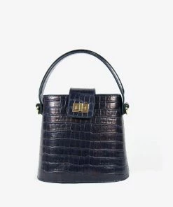 Neely & Chloe WHAT'S HOT No. 56 The Kettle Bag Croc Embossed